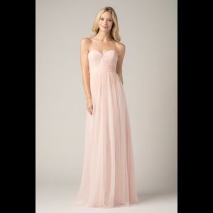 Blush Pink Long Gown • Empire Waist Bridal Dress